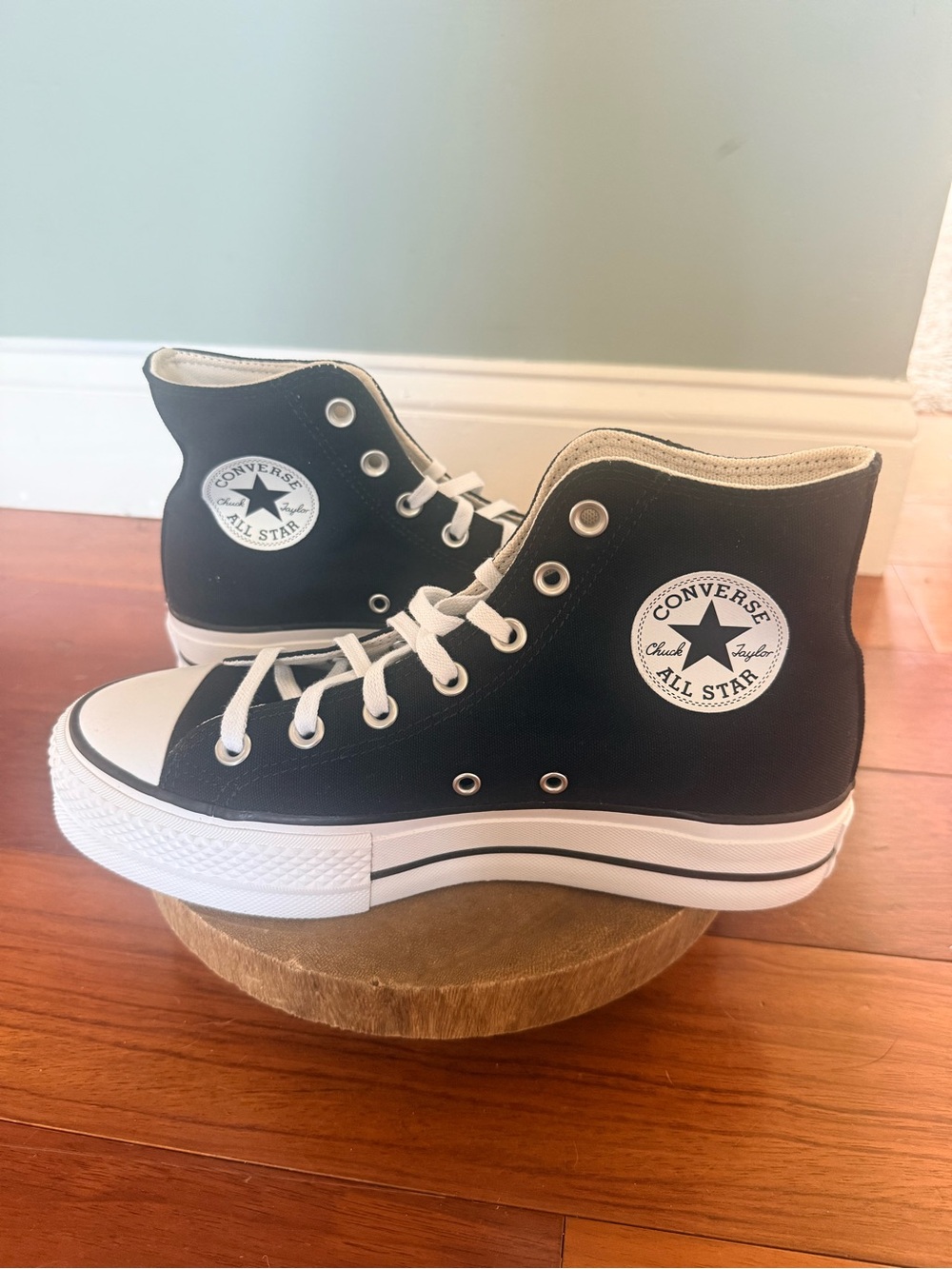 Converse Chuck Taylor All Star Lift Platform High Top Black White Women’s - Picture 6 of 10